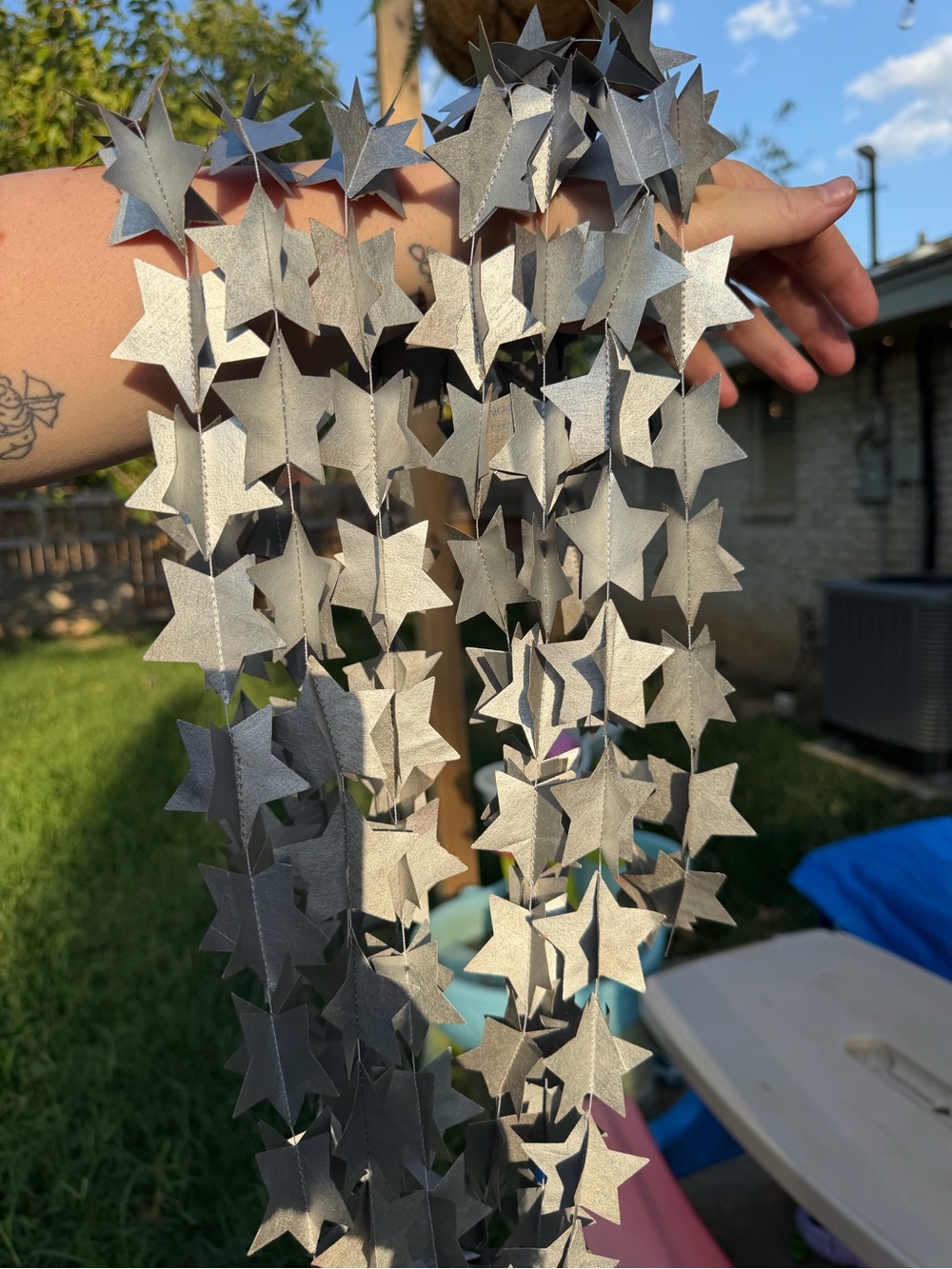 silver star garland 20ft